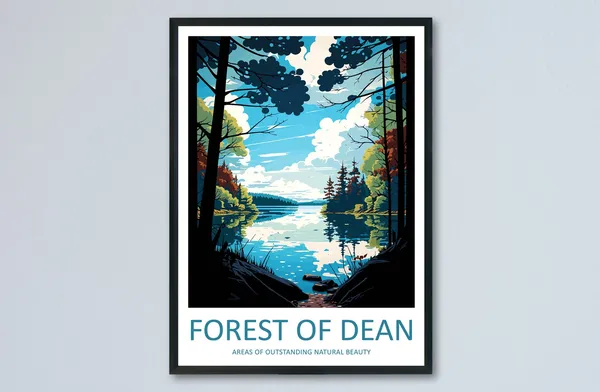 Forest of Dean Travel Poster, Travel Art