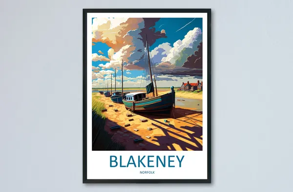 Blakeney Travel Poster, England Wall Art