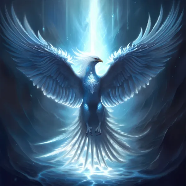 Winterlight Phoenix Fantasy Art Poster