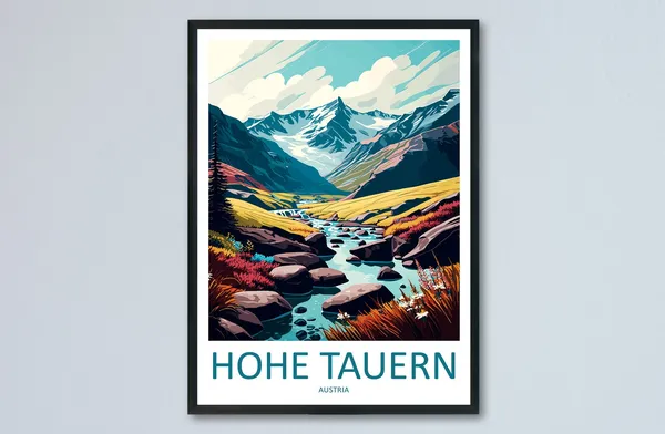 Hohe Tauern Travel Poster, Austria Landscape Print