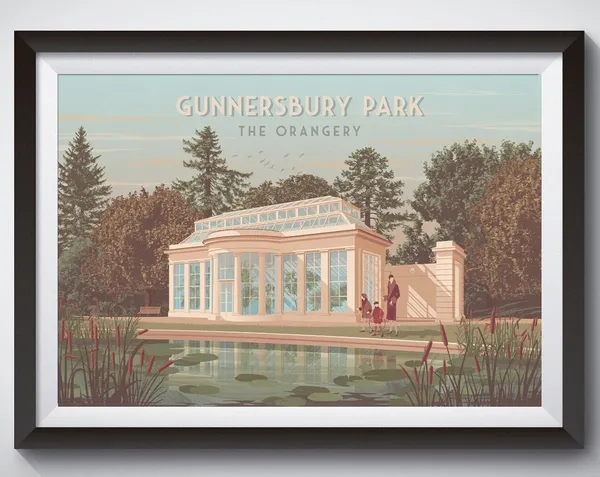 Gunnersbury Park Museum Orangery, West London Travel Poster