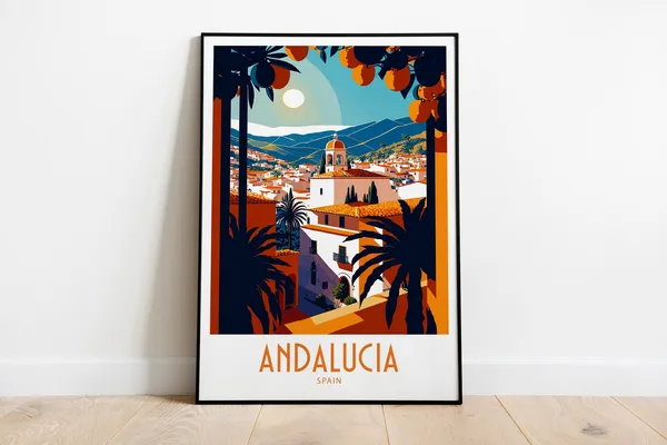 Andalucia Travel Poster, Spain Home Decor