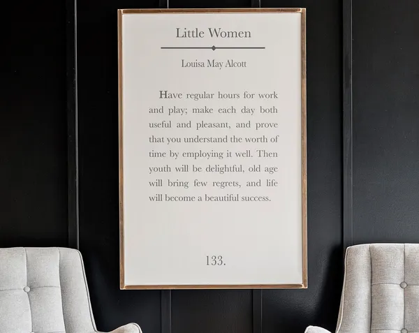 Little Women Quote, Farmhouse Wall Art Print Decor