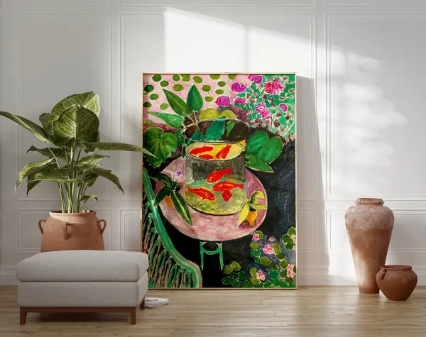Matisse Goldfish Wall Art, Vibrant Wall Decor