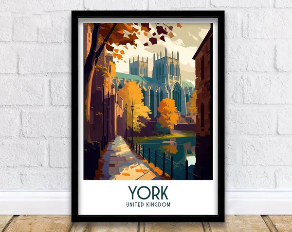 York England Travel Poster, York Home Decor