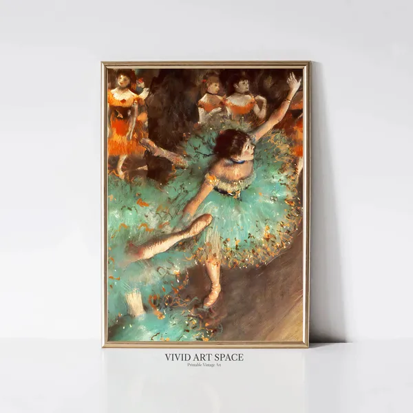 Edgar Degas Green Dancer Impressionist Ballet Art Print