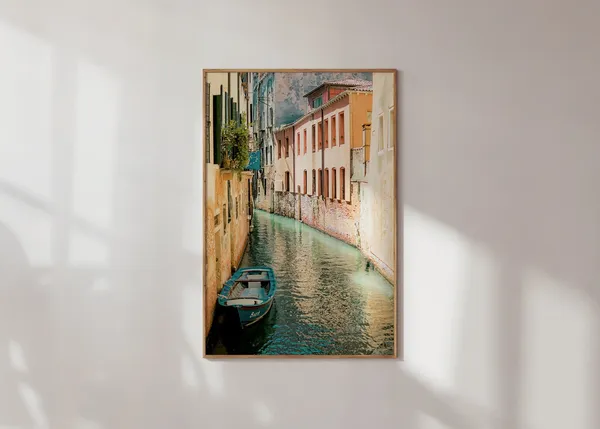 Venice Italy Cityscape Travel Poster, Living Room Decor