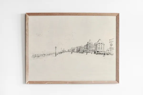 Paris Vintage France Etching City Sketch Art Print
