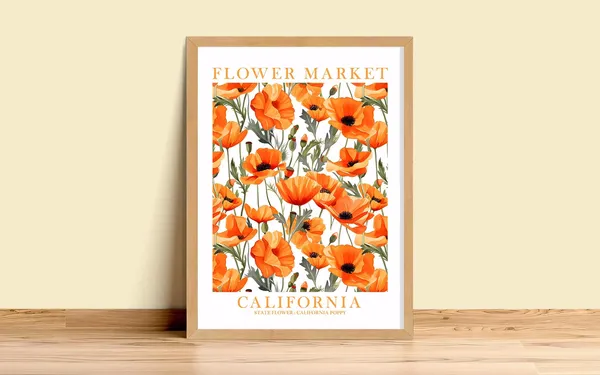 Poppy Print Art Print, Botanical Kitchen Decor