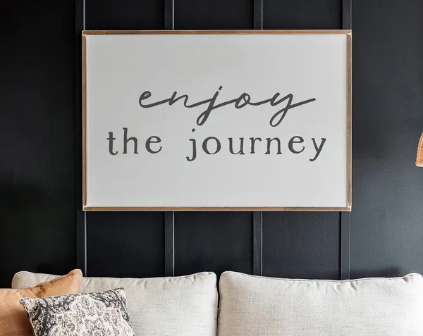 Enjoy The Journey Sign, Horizontal Wall Art Print