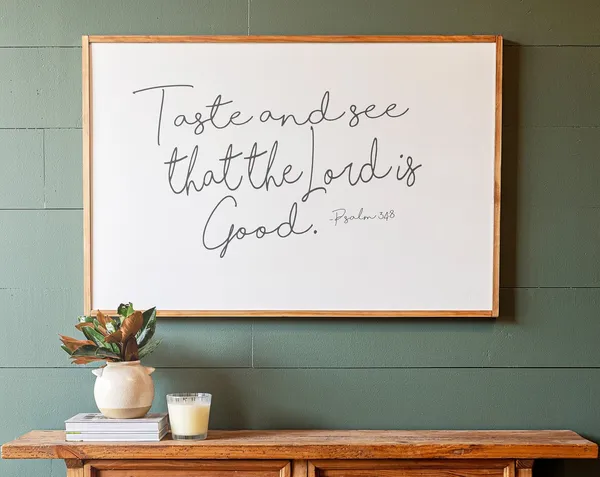 Taste And See That The Lord Is Good Scripture Art Print