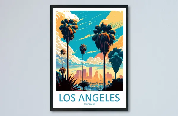 Los Angeles Travel Poster, Wall Art Print