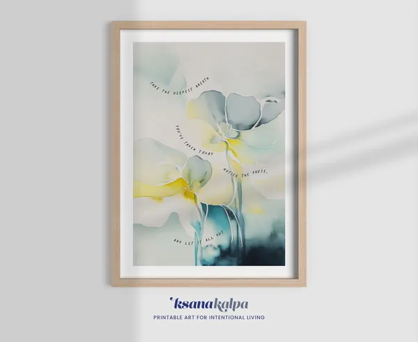 Take The Deepest Breath Therapy Office Art Print