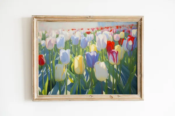 Tulip Field Pastel Spring Floral Art Print