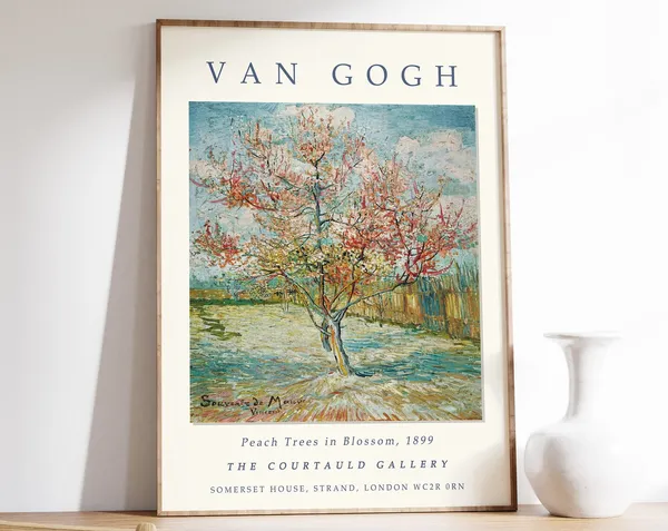 Van Gogh Peach Trees In Blossom Art Print
