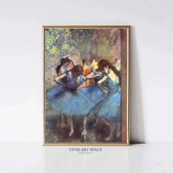 Edgar Degas Blue Dancers Impressionist Art Print