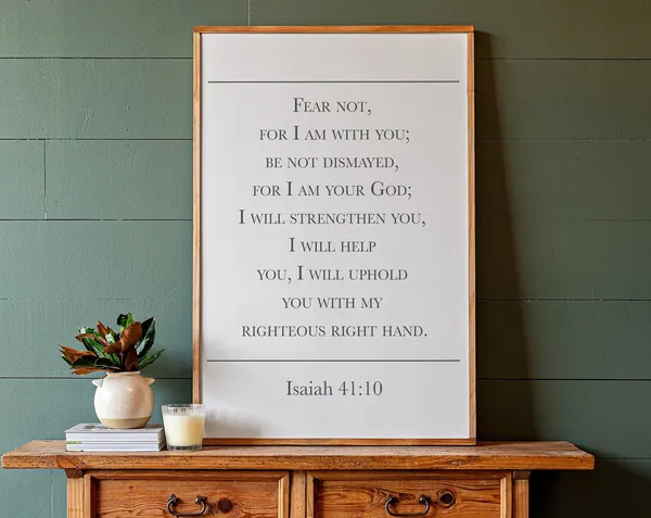 Isaiah 41 Scripture Sign, Christian Wall Decor