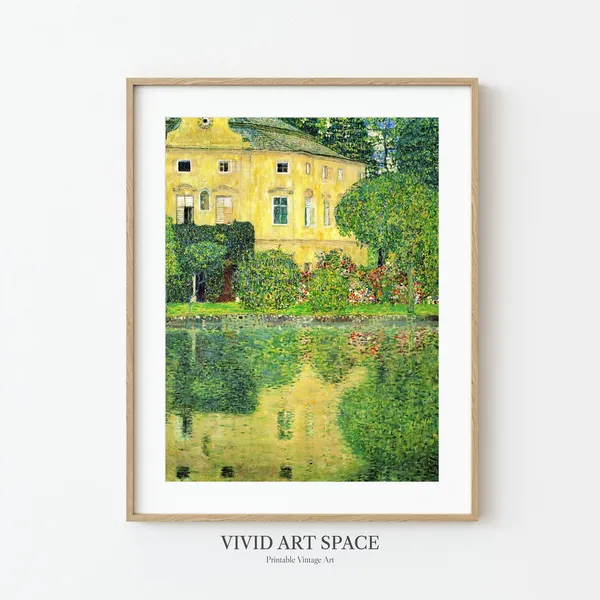 Klimt Castle Kammer on Lake Attersee Art Print