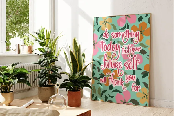 Motivational Quote Tropical Botanical Art Print