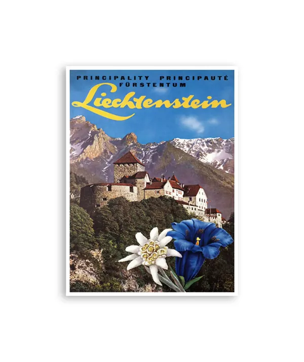 Liechtenstein Travel Poster, Place Name Wall Art