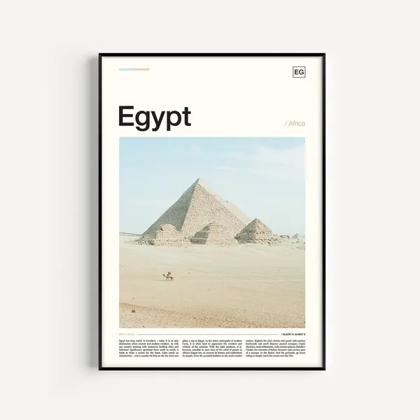 Egypt Travel Poster, World & Cultural Art