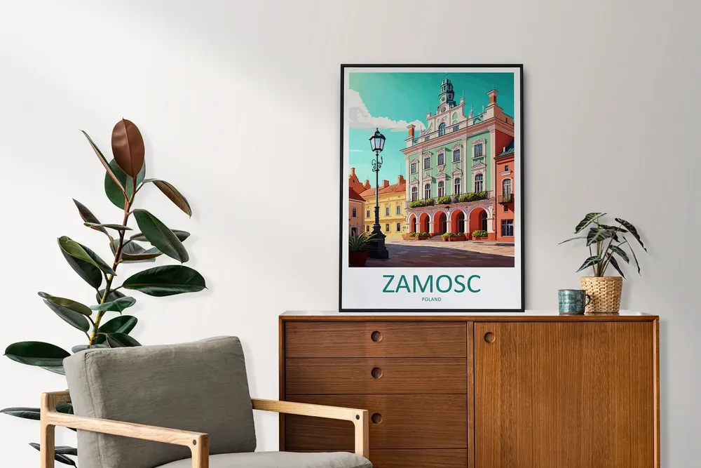 Zamosc Travel Poster, Poland Wall Art - Image 2
