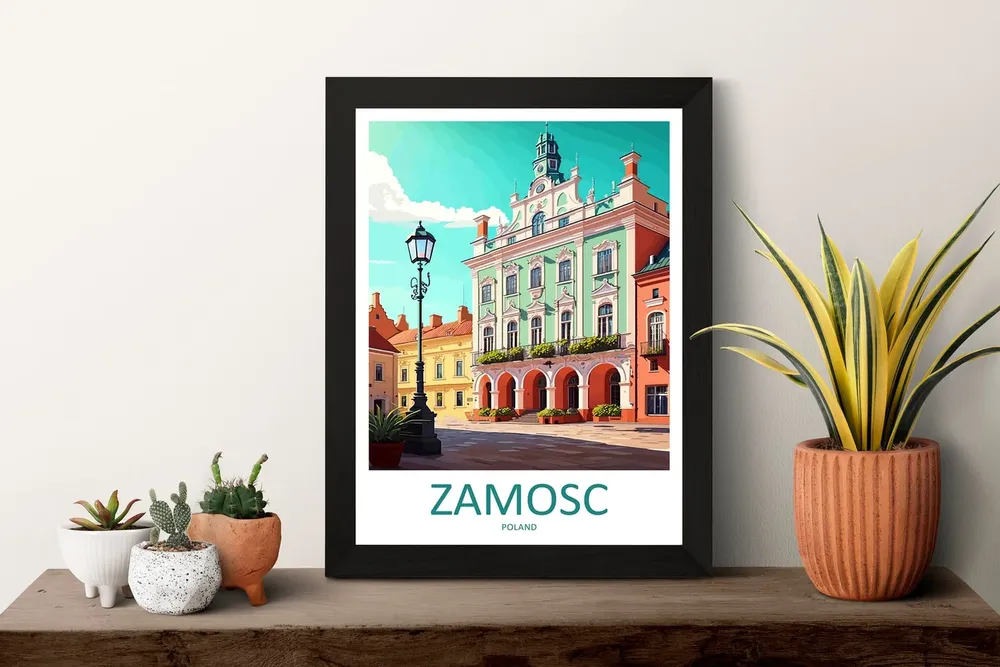Zamosc Travel Poster, Poland Wall Art - Image 3