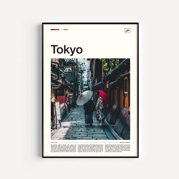 Tokyo Travel Poster, Japan Photography Art Print