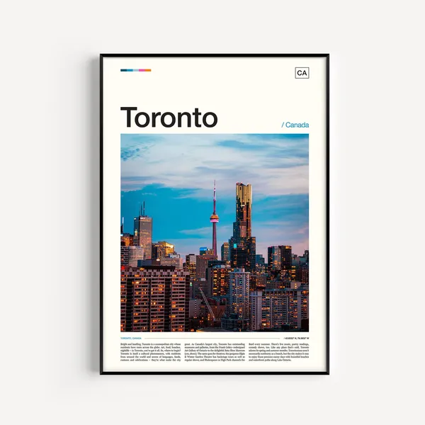 Toronto Travel Poster, Toronto Decor Art Print