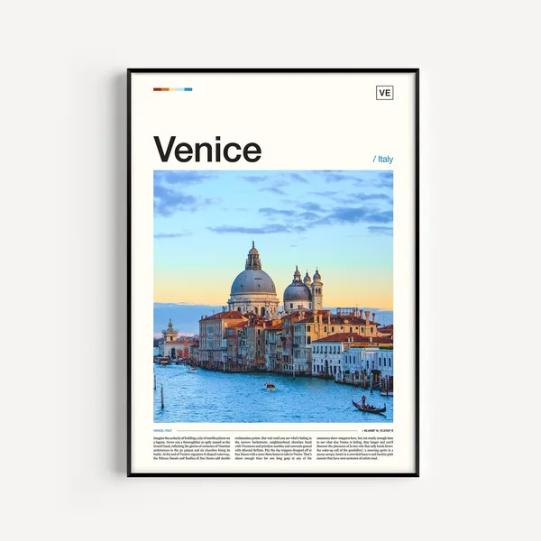 Venice Travel Poster, Italy Place Art Print