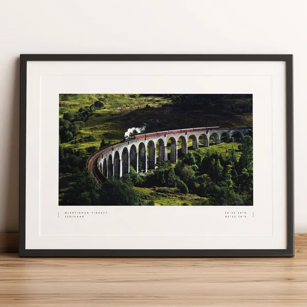 Glenfinnan Viaduct Scotland Travel Poster Art Print