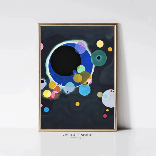 Kandinsky Several Circles Modern Abstract Art Print
