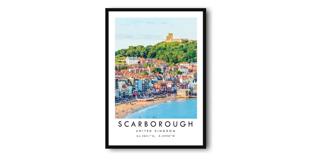 Scarborough Travel Poster, Colourful Wall Art Print