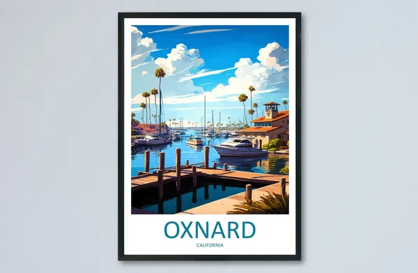 Oxnard Travel Poster, California Place Print