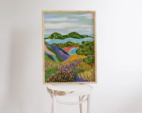 Sumba Mountain Park Colorful Scenery Art Print