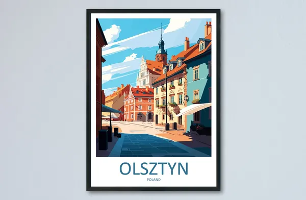 Olsztyn Travel Print, Poland Wall Art