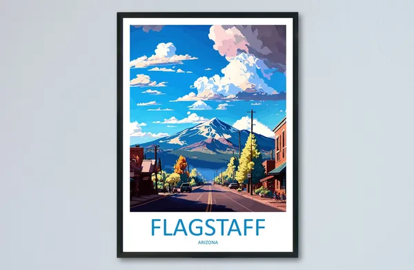 Flagstaff Travel Print, Arizona Travel Poster
