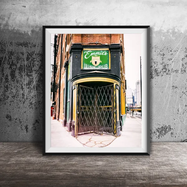 Chicago Irish Bar Emmits, Chicago Travel Poster
