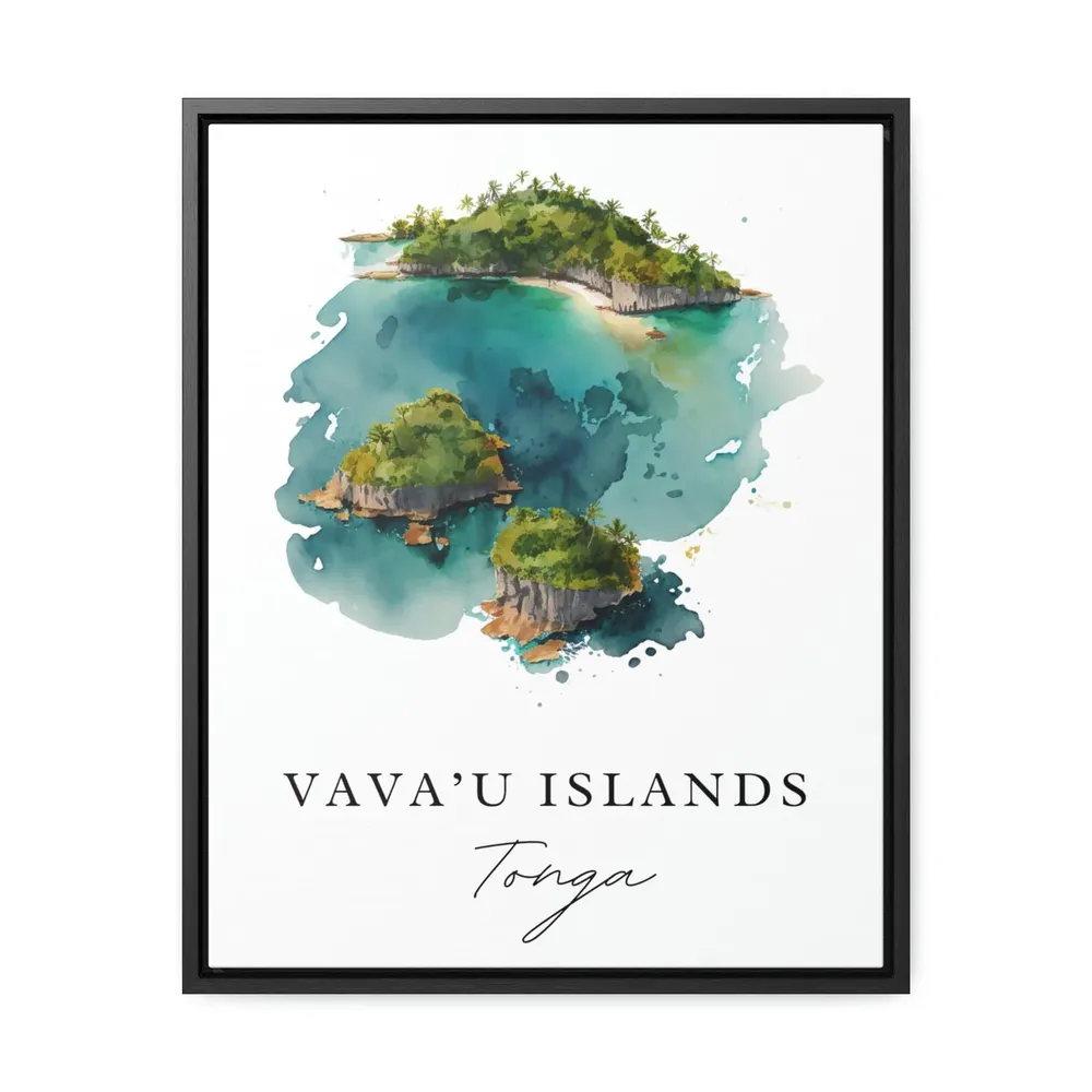 Vavau Island Tonga Travel Poster, Custom Text - Image 2