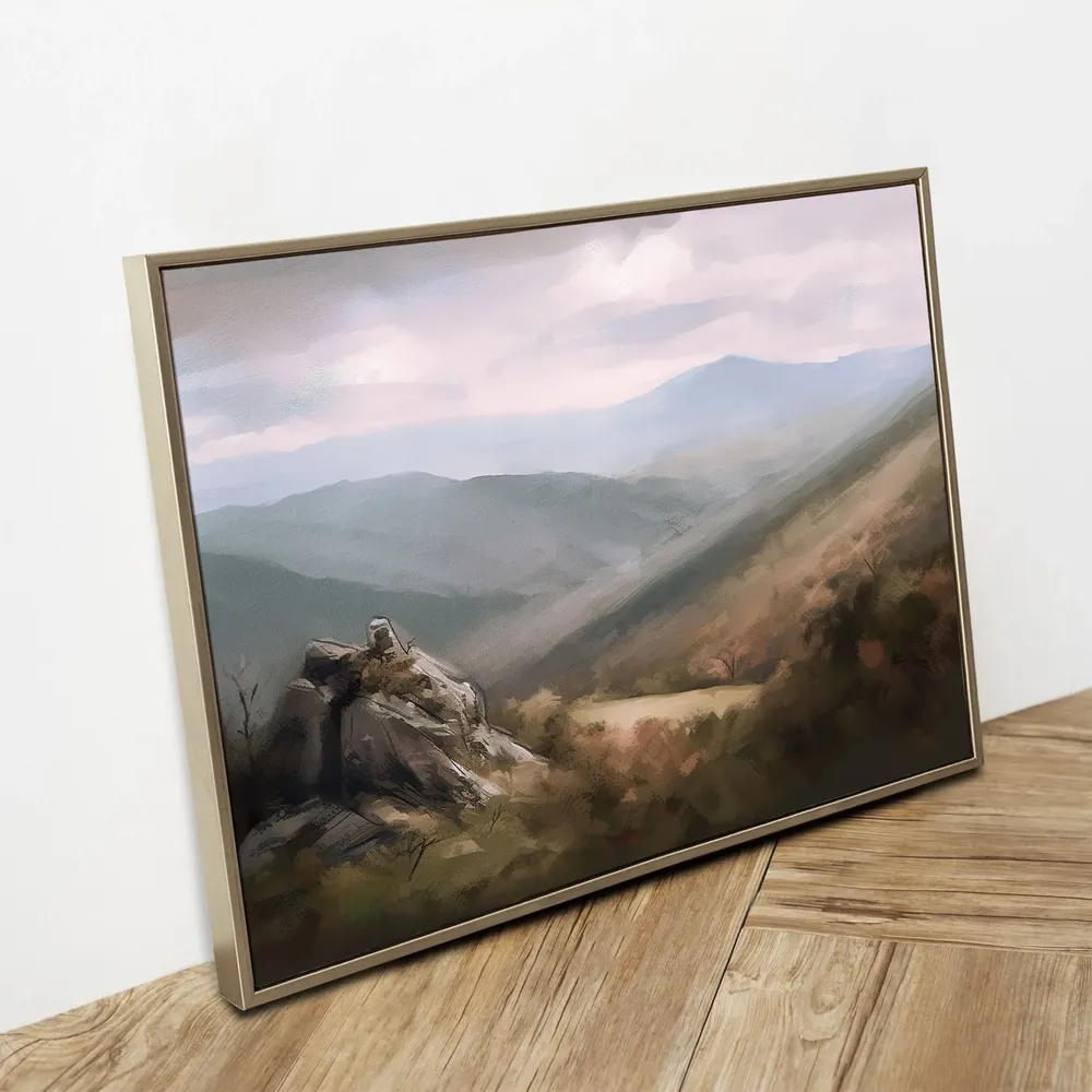 Shenandoah National Park Vintage Oil Painting Art Print - Image 2
