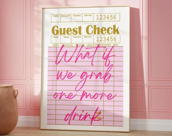 What If We Grab One More Drink? Bar Cart Poster