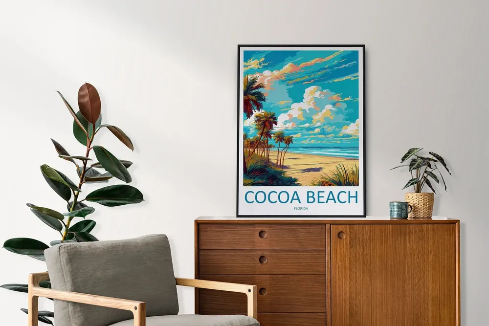 Cocoa Beach Home Decor Travel Poster - Image 2