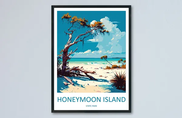 Honeymoon Islands State Park Travel Poster