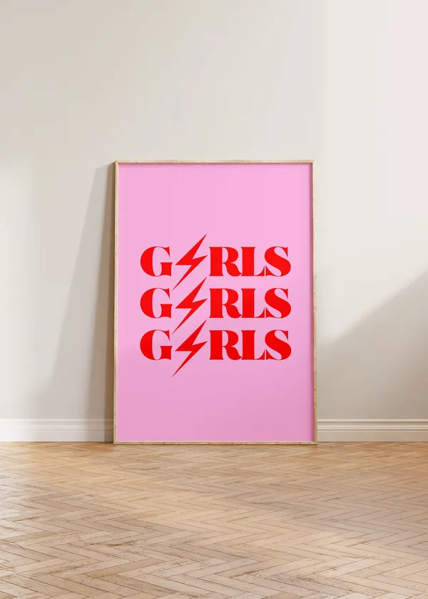 Girls Print, Feminist Poster for Strong Women