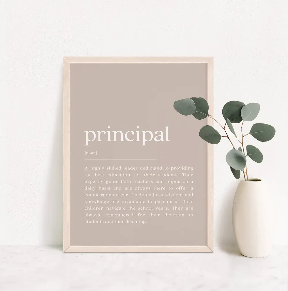 Principal Appreciation Art Print, Teacher Gift