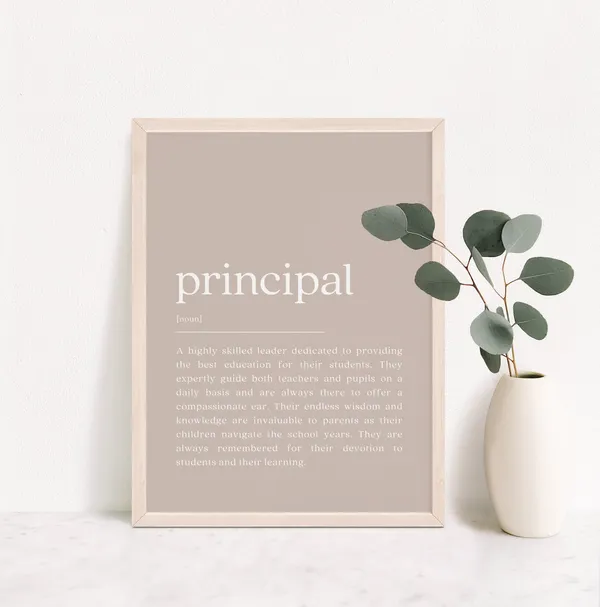 Principal Appreciation Art Print, Teacher Gift