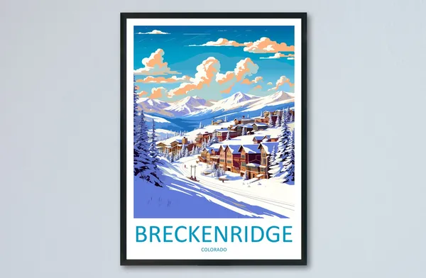 Breckenridge Travel Print, Colorado Wall Art