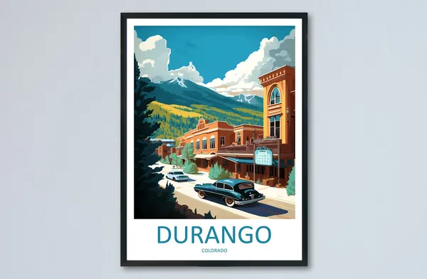 Durango Travel Poster, Colorado Place Print