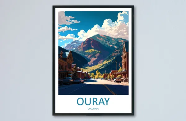 Ouray Travel Poster, Colorado Place Print