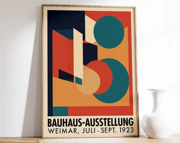 Bauhaus Retro Abstract Graphic Poster Art Print